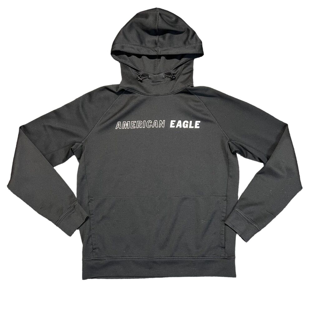American Eagle Womens Hoodie Sweatshirt Flex Athletic Waffle Knit Pullover Small